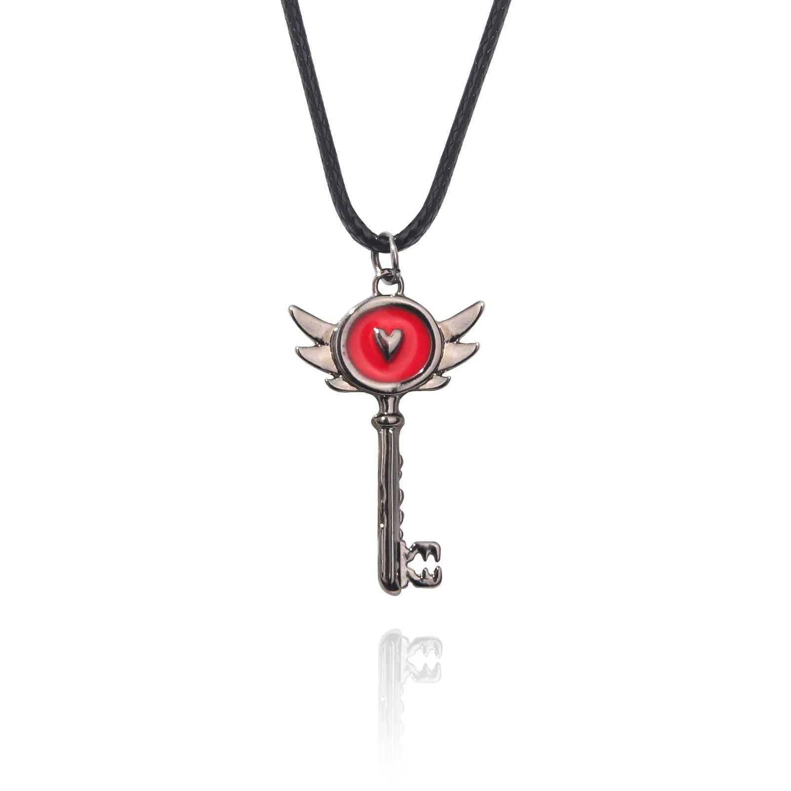 Metal Hazbin Hotel Key Necklace Carmilla Cosplay Anime Character Necklace Unisex Anime Charm Pendant Cosmetic