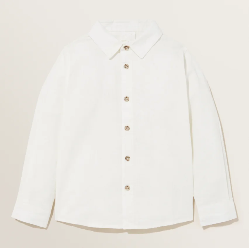 Collared Wholesale High Quality Tops Boys Clothing Summer Horn Button Front Closure Loosing Children Wear Custom Cotton Kids Tee