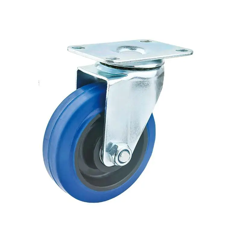 trolley castors pvc pu caster wheels 4 inch threaded rubber caster wheels