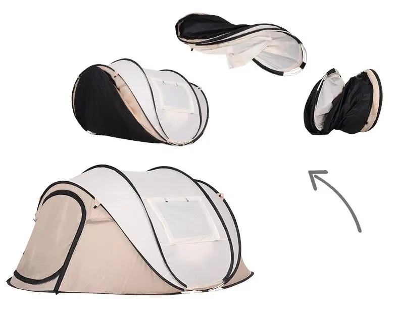 Clearance speed open automatic free pop-up tent outdoor camping 3-4 people camping portable boat tent