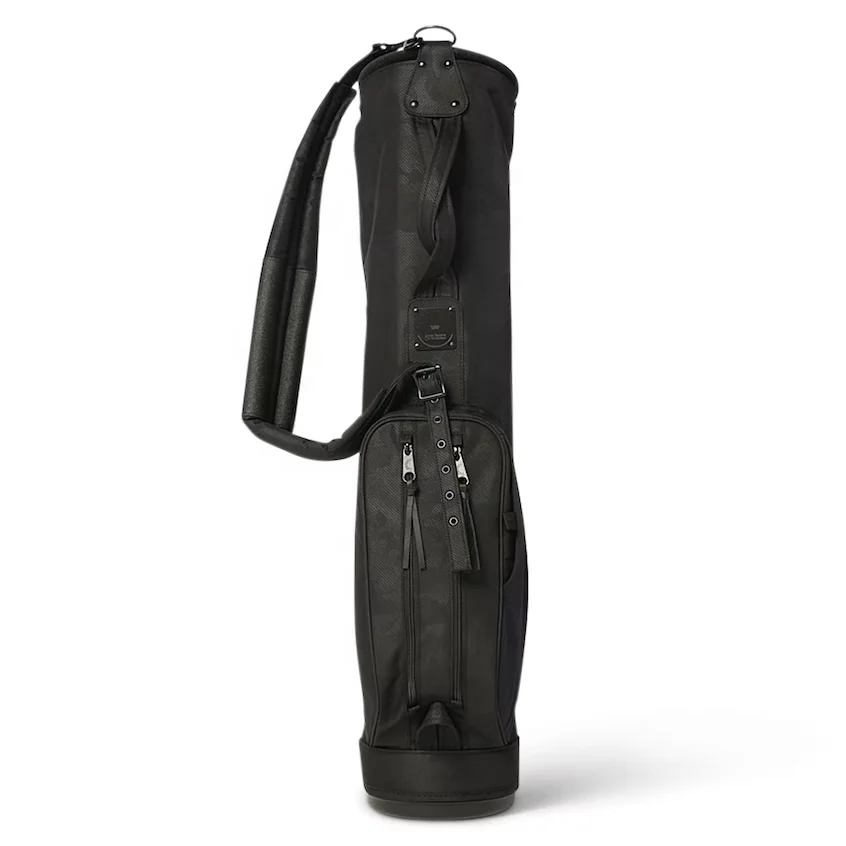 HIBO New Sunday Golf Bag Walking Golf Bag Nylon and Leather Material Red Black Customized