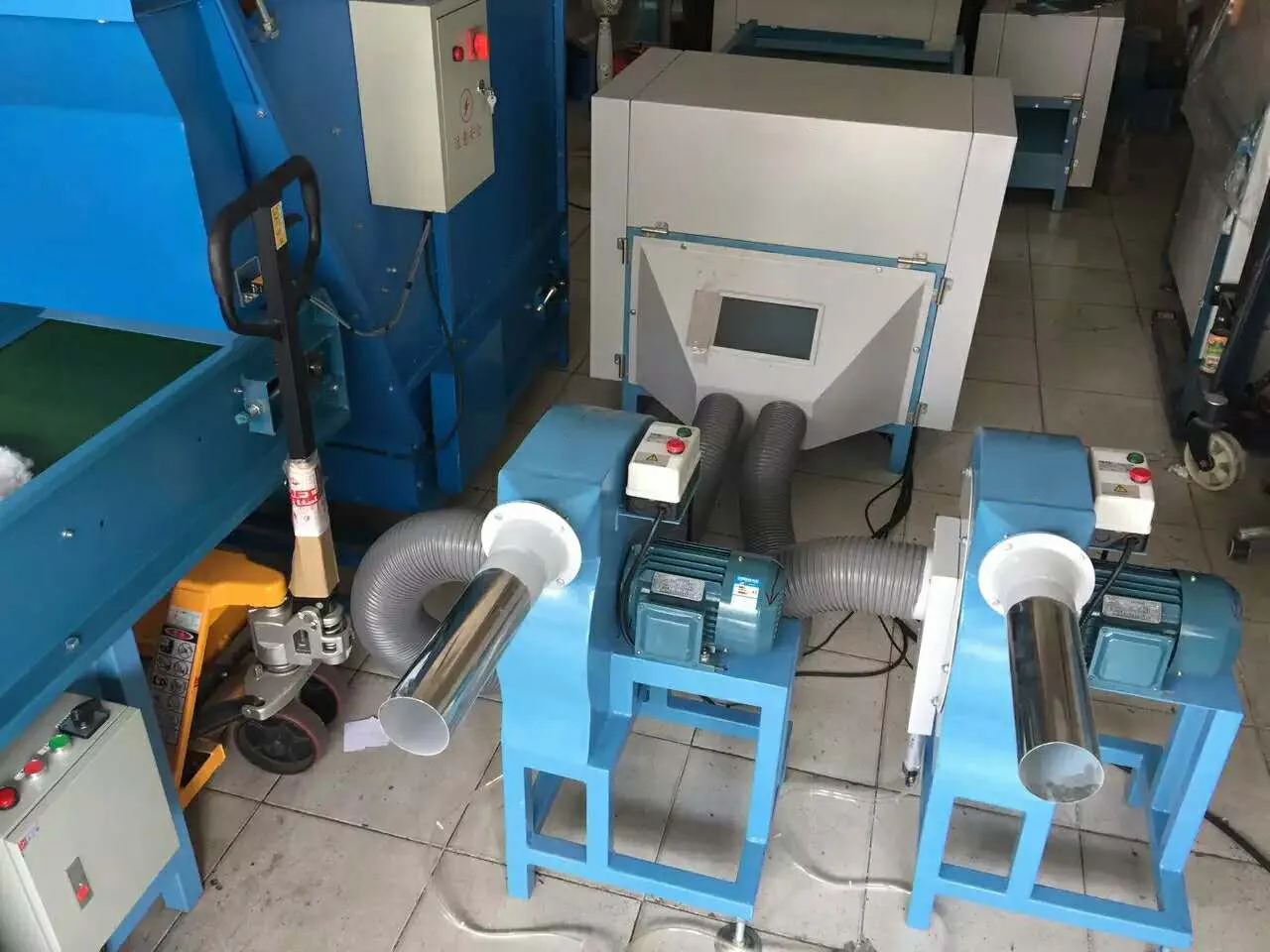 Automatic polyester fiber cotton opener carding machine fiber opening stuffer and pillow filling machine production line price
