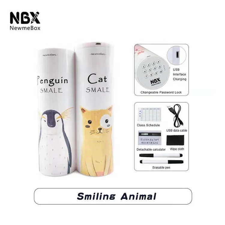 
Newmebox Cute Pencil Box School Pencil Case With Password Lock 