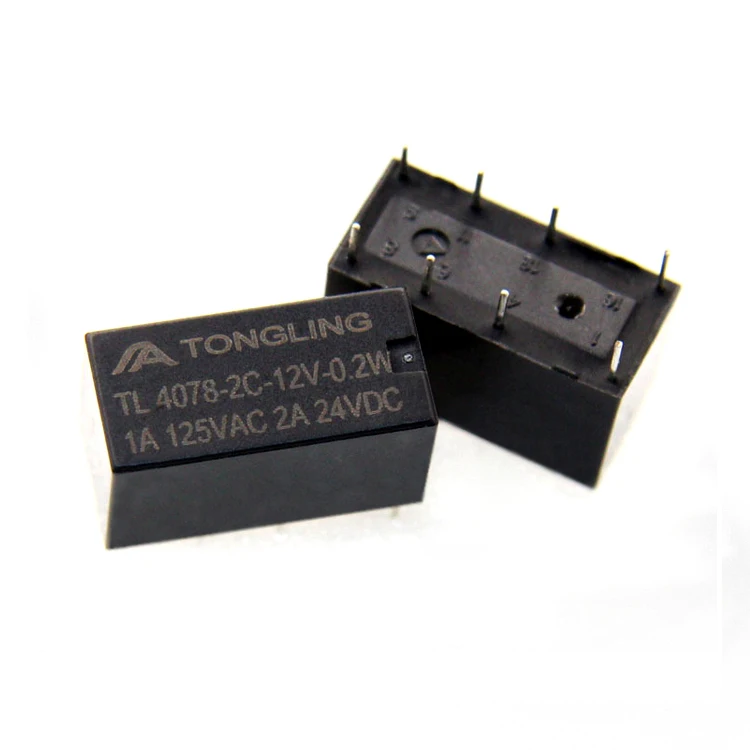 TONGLING TL4078 SPDT 2C 8 Pin 5V 6V 9V 12V 24V 1A 125VAC Signal Relay For PCB