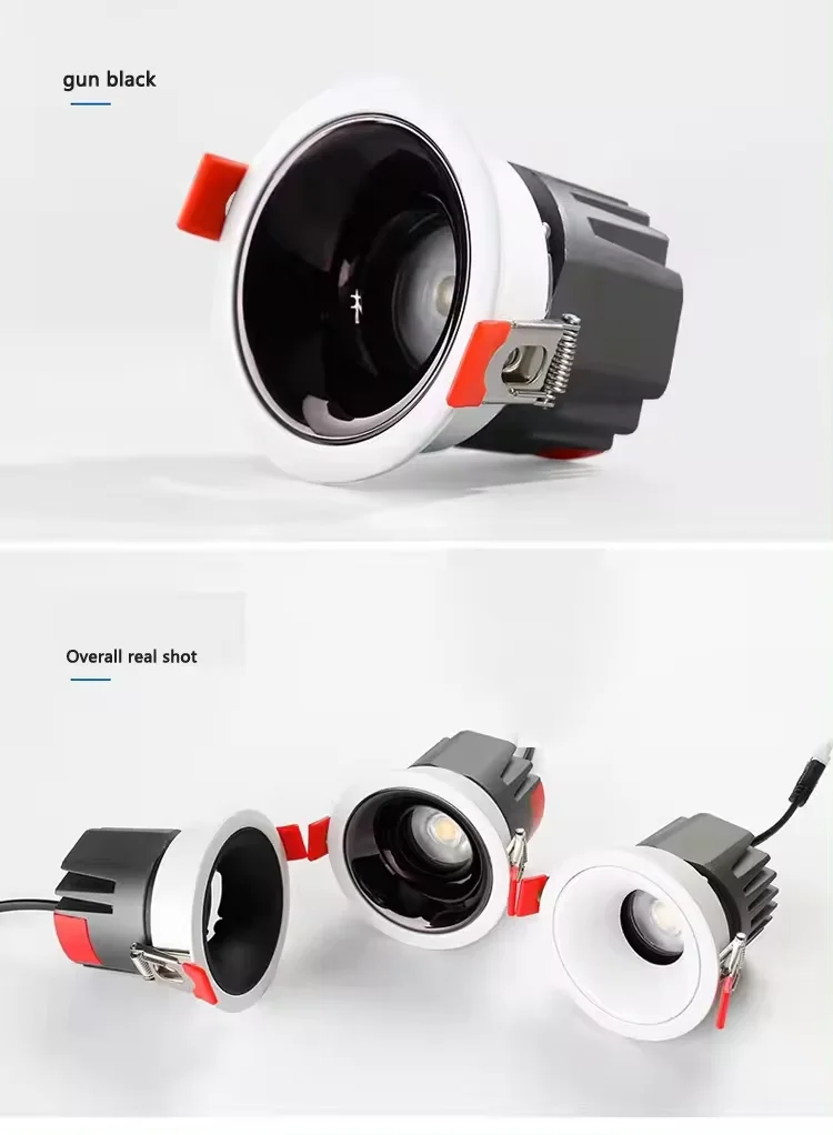 Tuya wifi zigbee bluetooth smart led hotel downlight home triac 0-10v dali led dimmable downlight