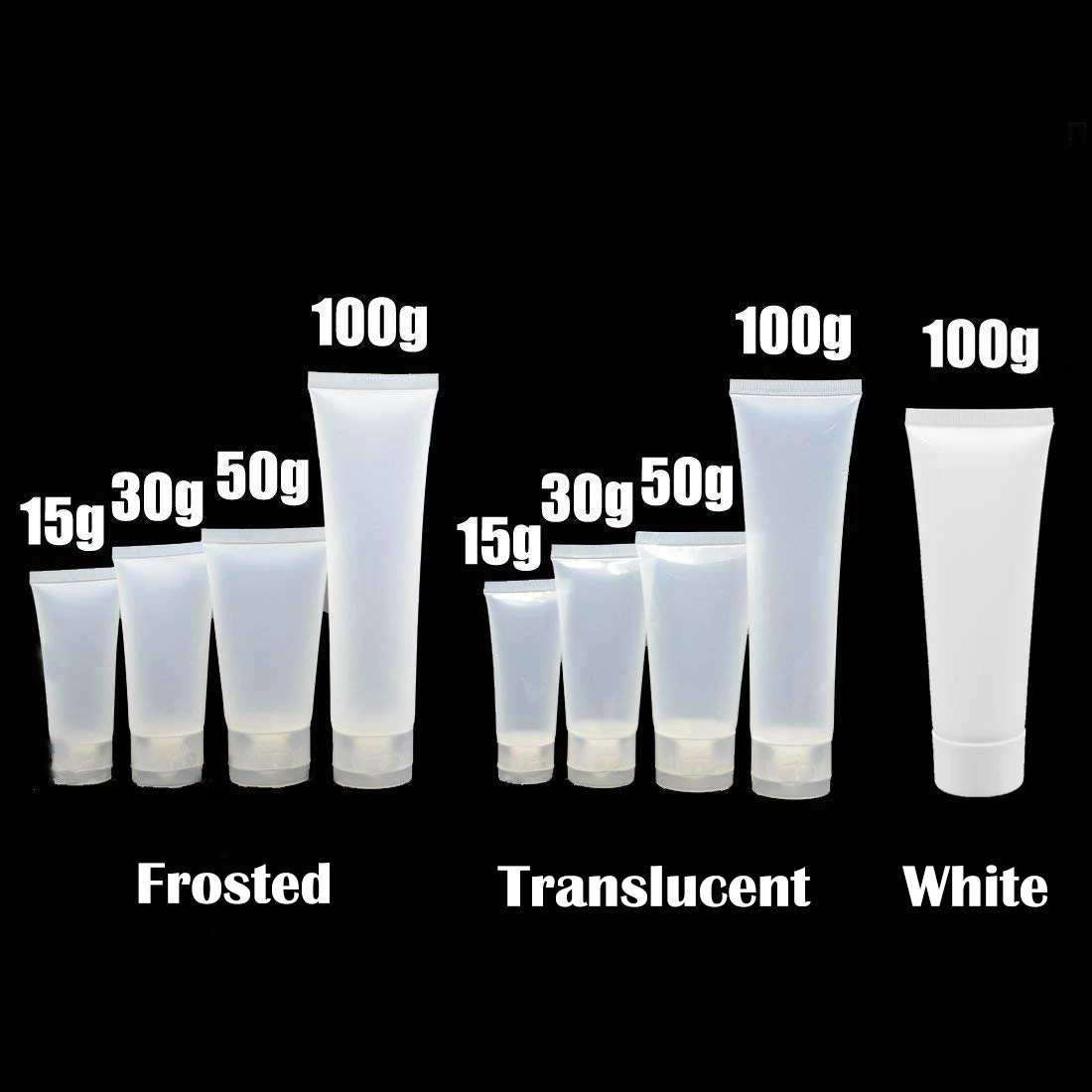 Небольшой минимальный заказ, 10 г, 15 г, 20 г, 30 г, 50 г, 80 г, 100 г, пустая Мягкая косметическая Косметическая трубка из полиэтилена с откидной крышкой, в наличии