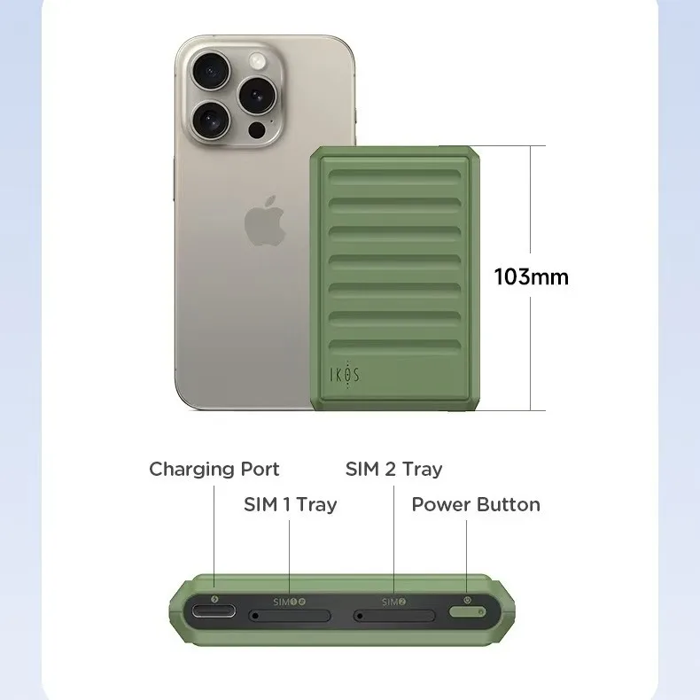 Original one IKOS K7 Dual Triple Multi SIM Card Adapter For iPhone Active Simultaneously Supports 4G Ikos Internet