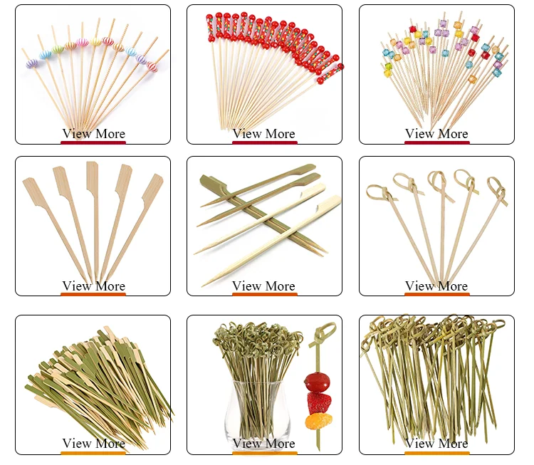 Wholesale Purely Natural Bamboo BBQ Skewers Disposable Barbecue bamboo plant stick