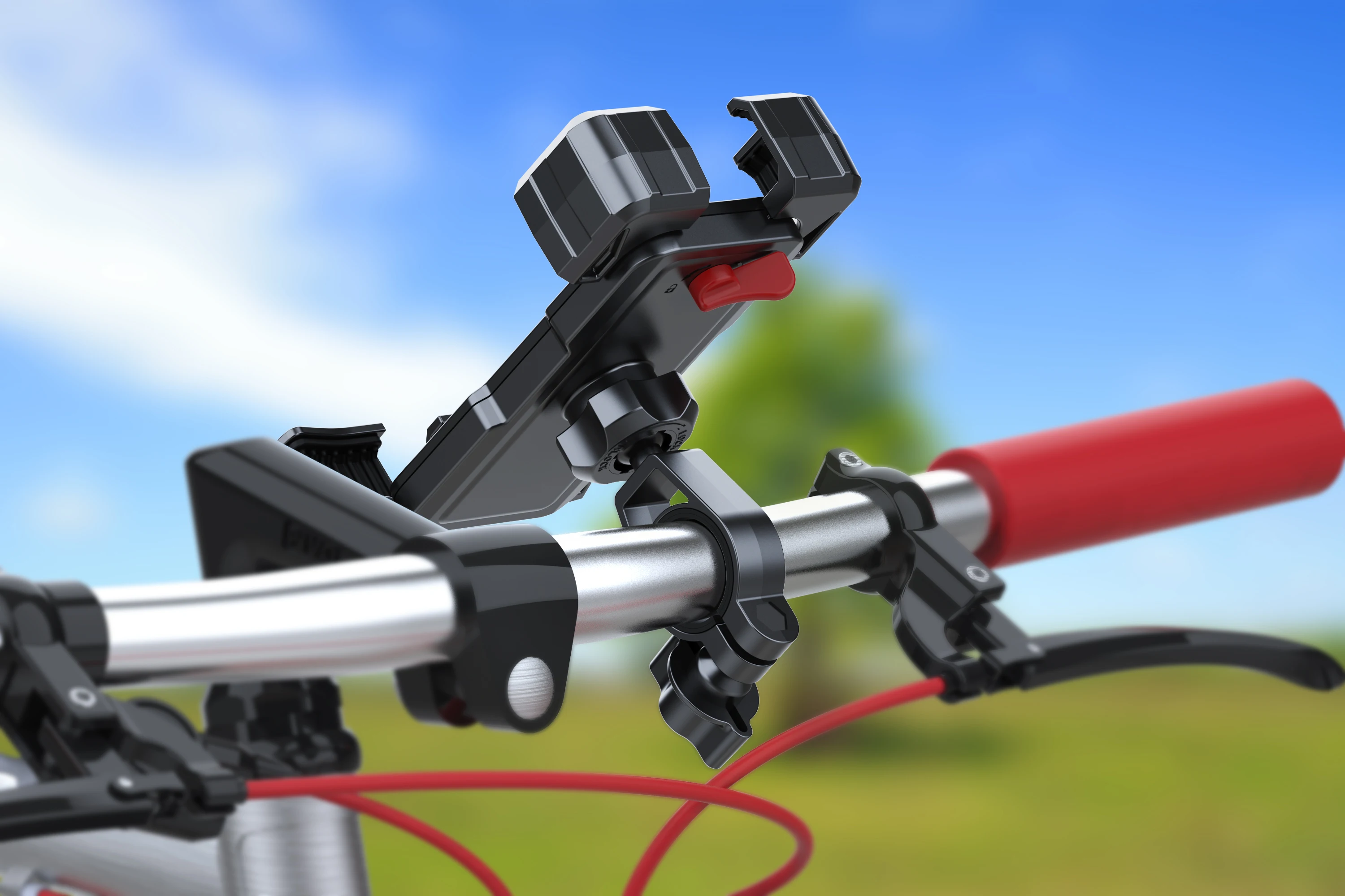 Motorcycle Phone Mount 2023 Sturdy Bike Phone Holder Handlebar Universal Mobile Phone Holder For Bicycle Motorcycle Accessories