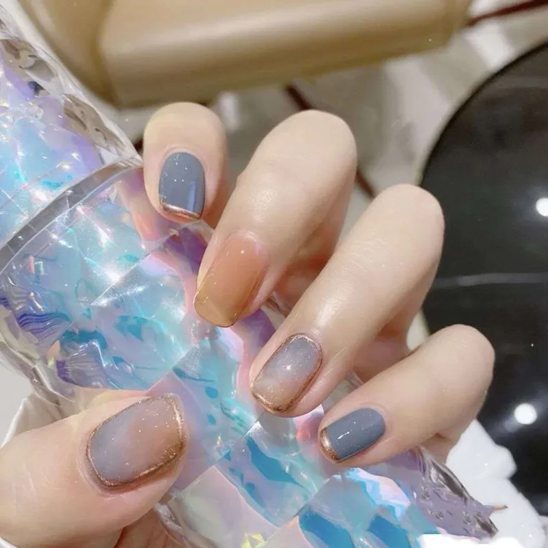 Бронированные ногтевые полоски, новый дизайн, модный пресс для гроба, 24 шт., оптовая продажа ногтей