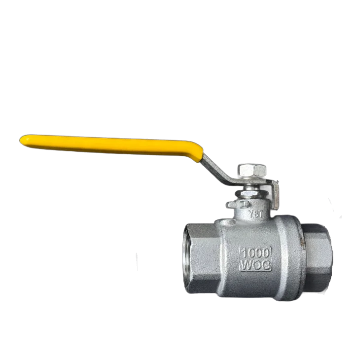 DKV Stainless Steel 316 2pc Ball Valve Threaded Ends 2pc Stainless Steel 316 Two Piece Full Bore BSP NPT Ball Valve 1000WOG