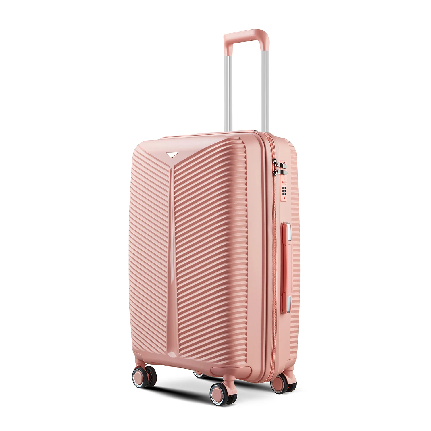 Family Airport Trolley Travelling Bags White Suitcase Check In Roller Luggage Low MOQ Smart Lock Valice