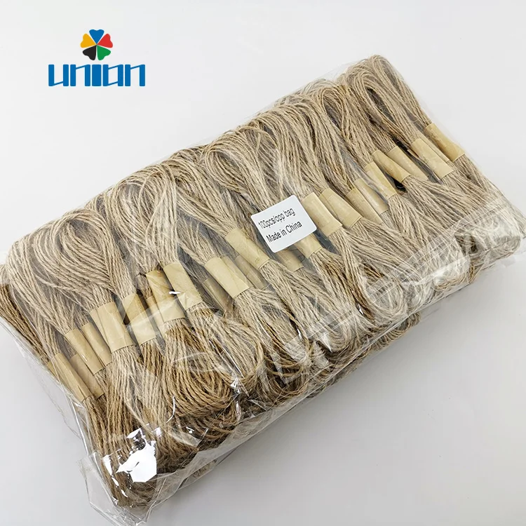 1.5mm natural Jute twine hang tag hemp rope 5meters 10meters packing for retails