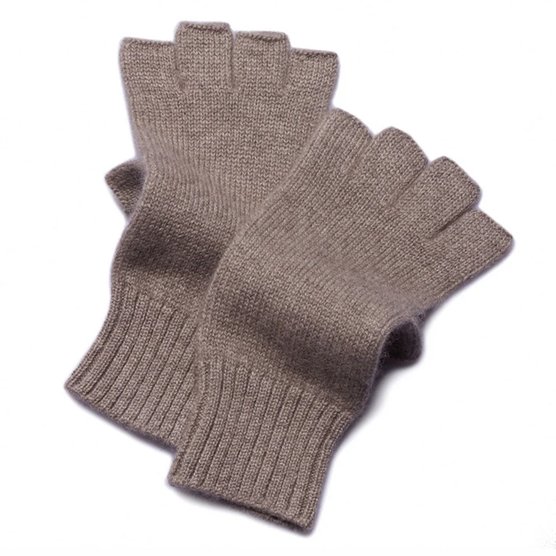 Factory Knitted Winter Cashmere Gloves Cute Fingerless Cashmere Gloves