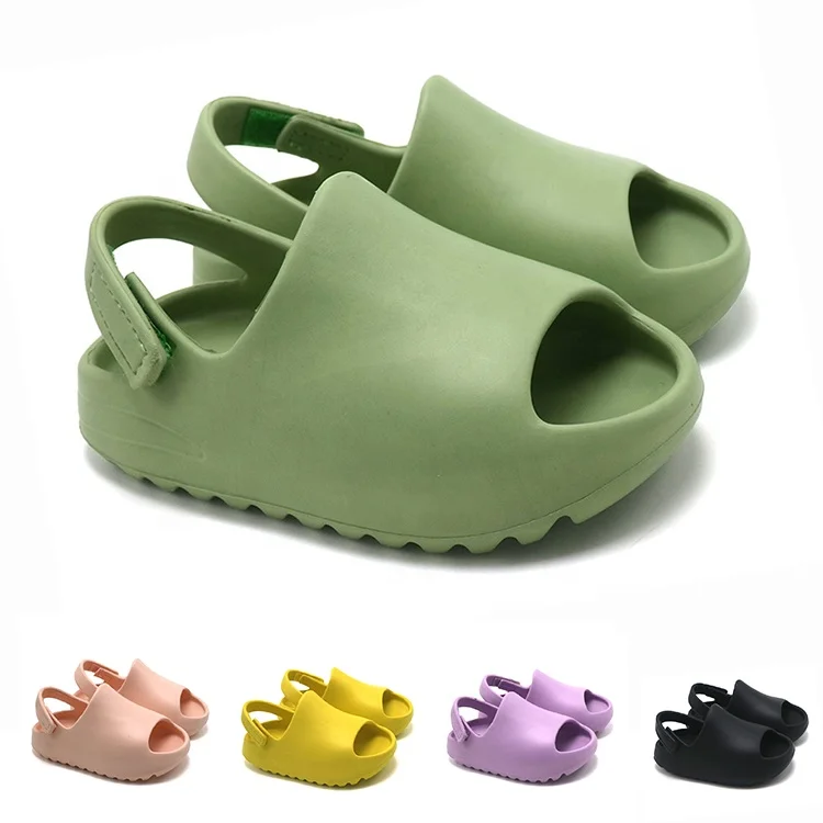 Custom wholesale Kids Shower Sandal Slippers Colorful Cute Eva Kids Clogs Shoe Slide Strap Slides Infant Water Girls Boys Shoes