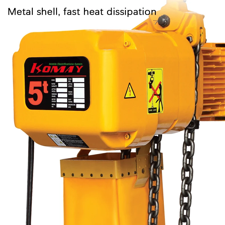 1 2 3 5 10 Ton 380V/220V 3 Phase Electric Chain Hoist with Trolley