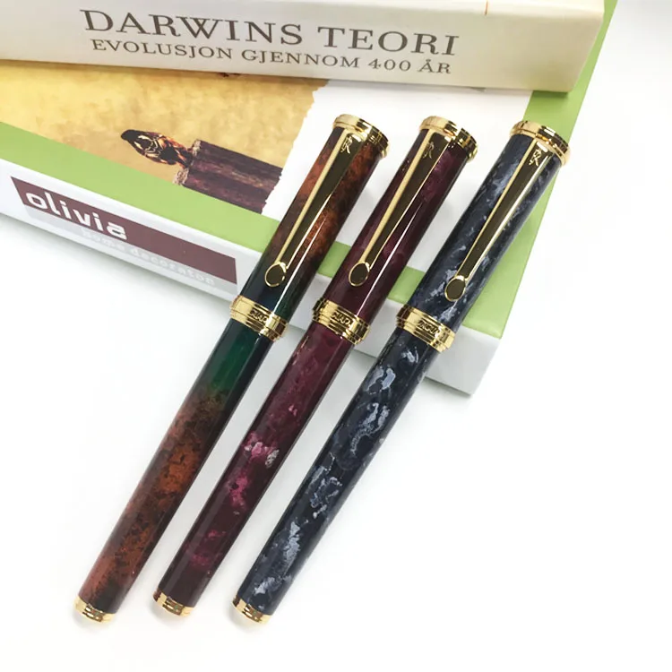 JR516  Jaguar 24K Big Cigar pen with Luxury Marble Pattern Lacquer Finishing.