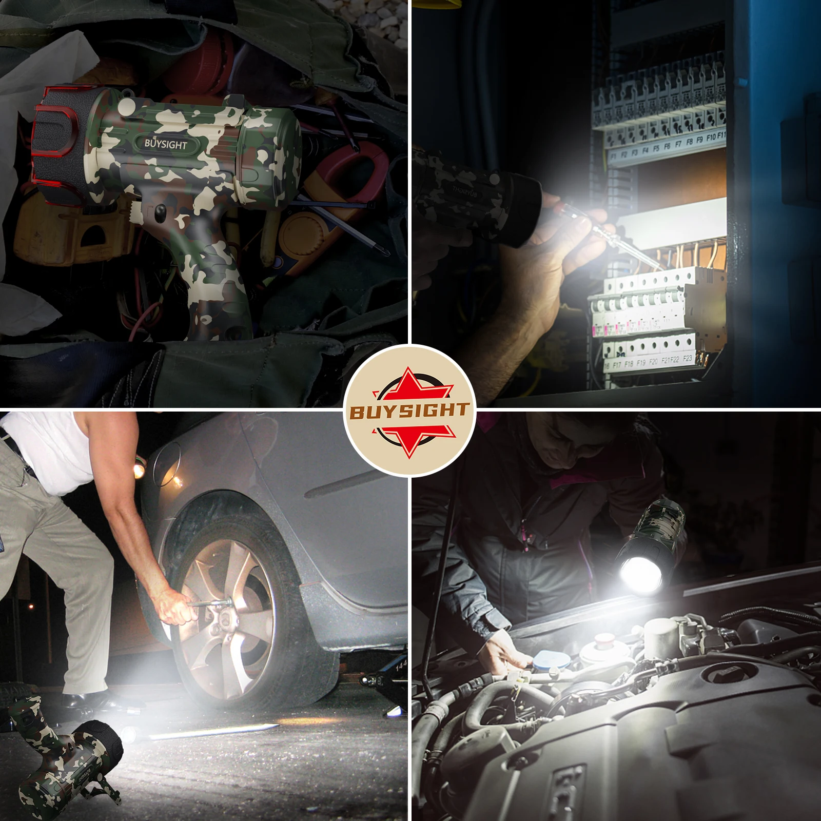 High quality Rechargeable Handheld Spotlight with impact resistant housing for outdoor