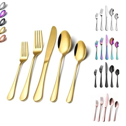 Custom Stainless Steel Traditional Cutlery Sets Wedding Silverware Weddings Tableware Travel Silver Flatware Set