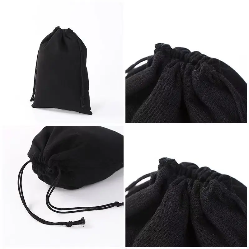 plain insulated rope handle wine tote bag small cotton blank Canvas Drawstring Bag With Logo Printed