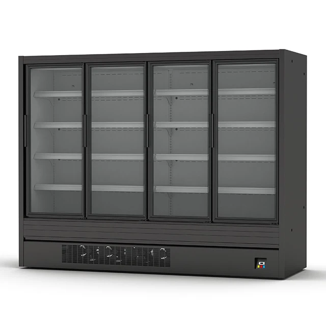 New Design Vertical Glass Door Display Beverage Cooler Fridge Supermarket Multideck Glass Door Freezer