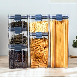 Stackable Airtight Kitchen Cereal Storage Containers Perfect for Dry Food Storage Containers 6-7 piece set