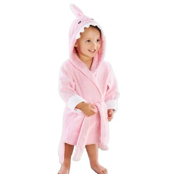 Best Selling Animal Face OEM design 100% Cotton Hooded Baby Bath Robes