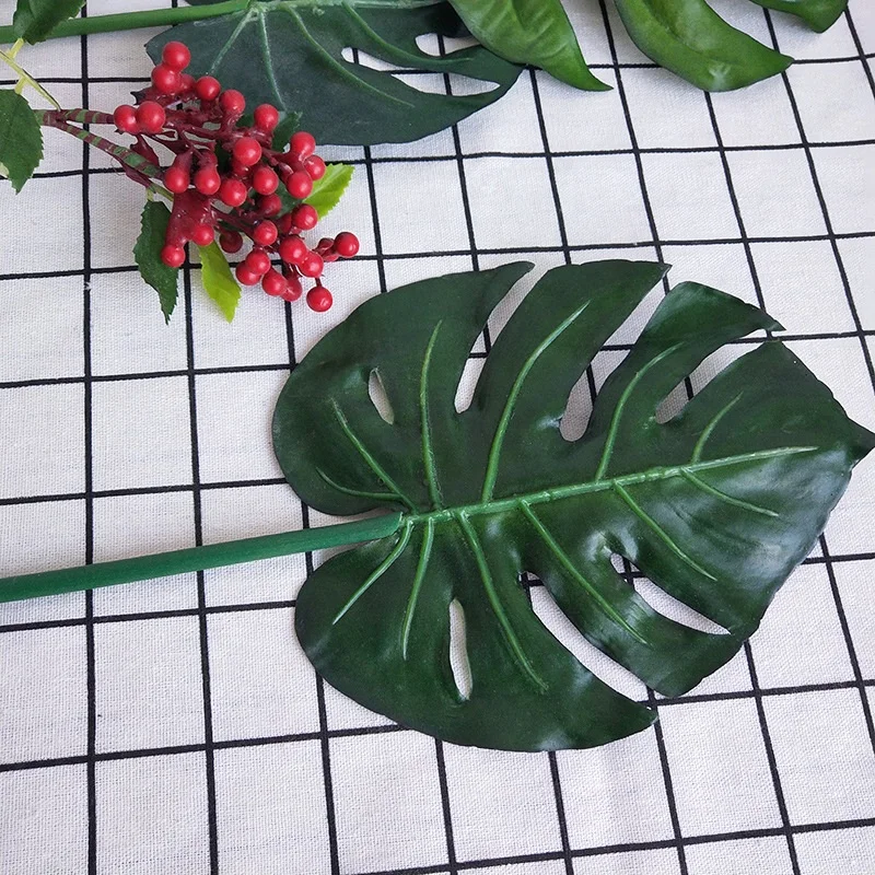 YAYUN A-3022 Real Touch Artificial Tropical Palm Tree Leaves Wedding Decoration