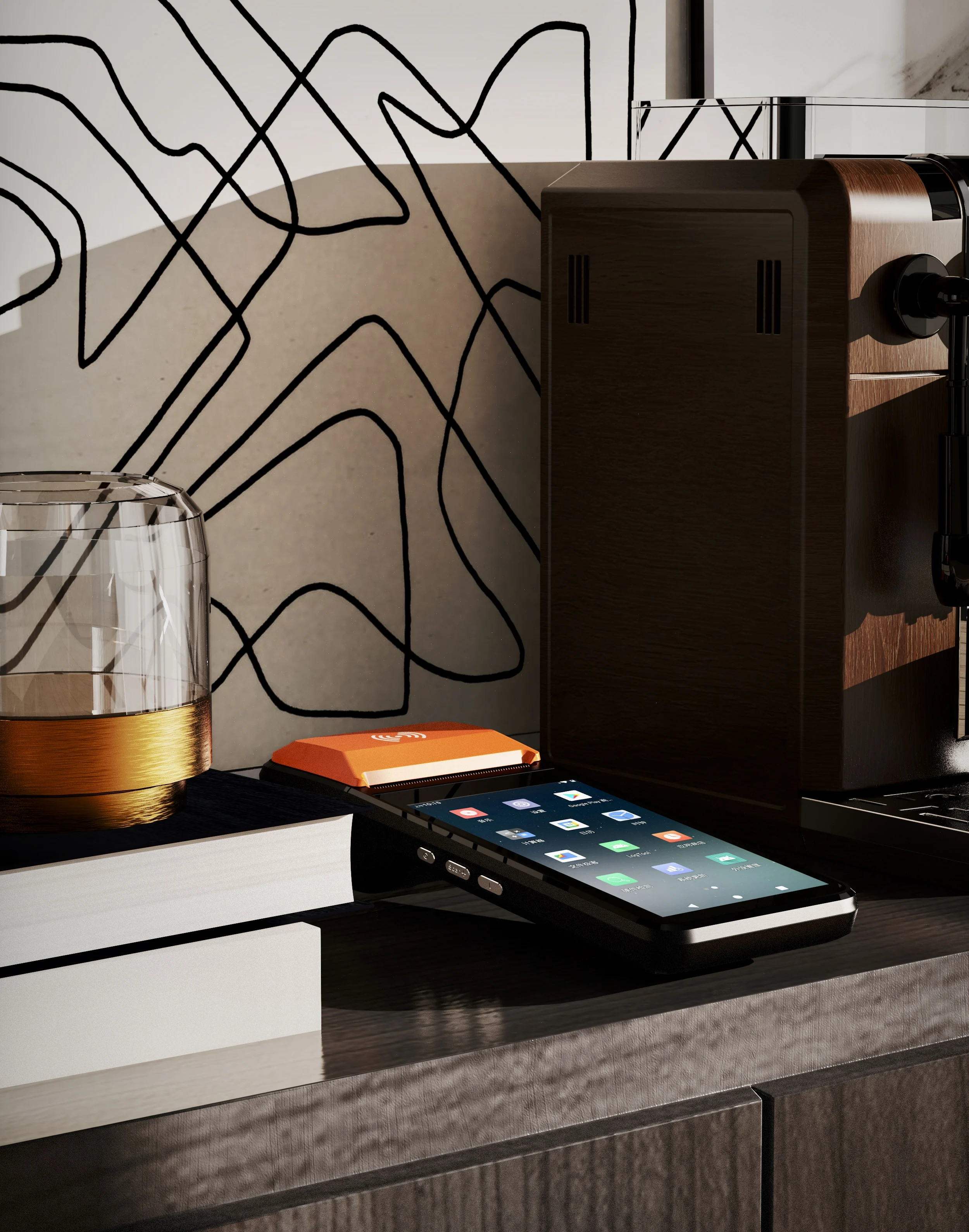 GOODCOM Android Handheld Mobile Terminal  Thermal POS Printer with 58mm Thermal Receipt Printer