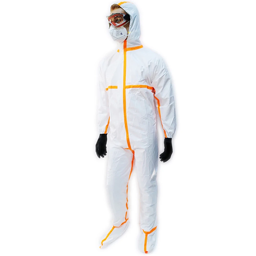 Non-Sterile Non-woven Disposable Chemical Medical Protective Coverall with Shoe Cover