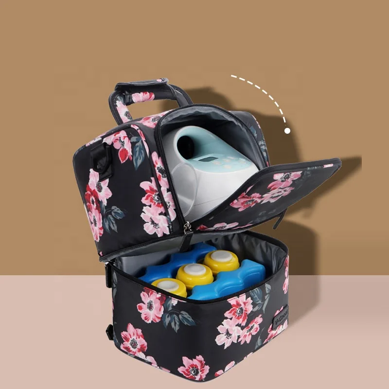 
V-Coool luxury double deck lunch cooler bag for breast milk, kids, mums 