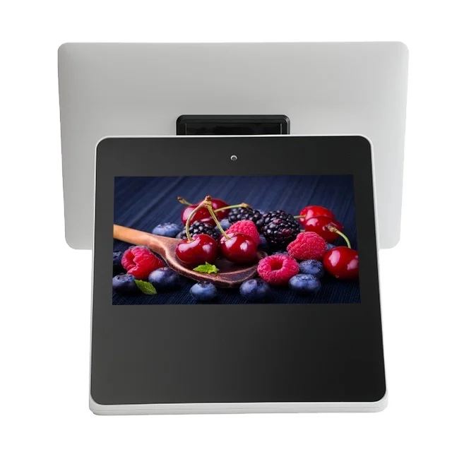 Новый дизайн 15 6 дюймов Full HD 1080P емкостный сенсорный POS-аппарат с двумя экранами розничный киоск для оплаты кофе со встроенной системой SDK