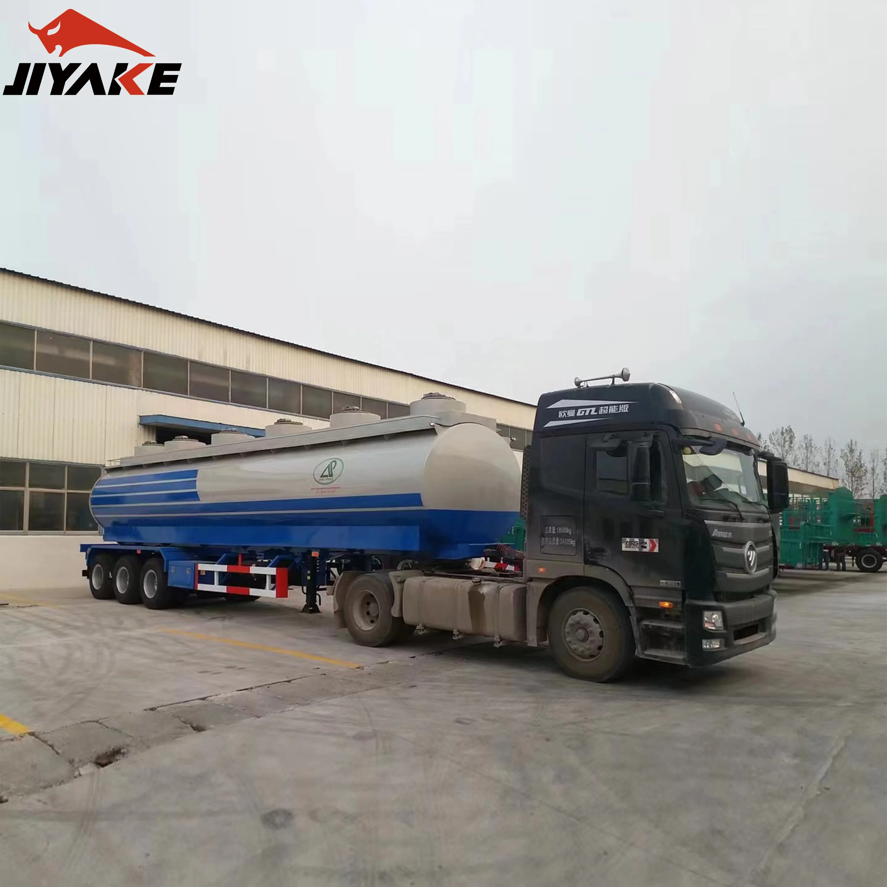 JIYAKE new design 3-axles Lpg Fuel Tank  Truck Semi Trailer for gas transport