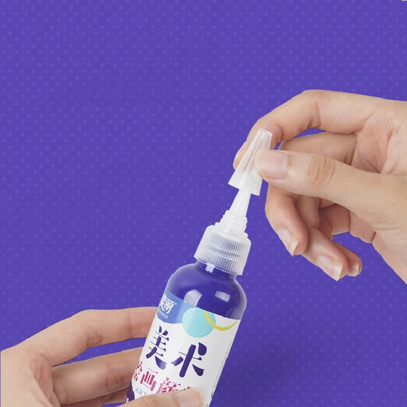 Water Based Colours Paints Factory Supplies 60 ML Pointed Mouth Bottle Acrylic Paint