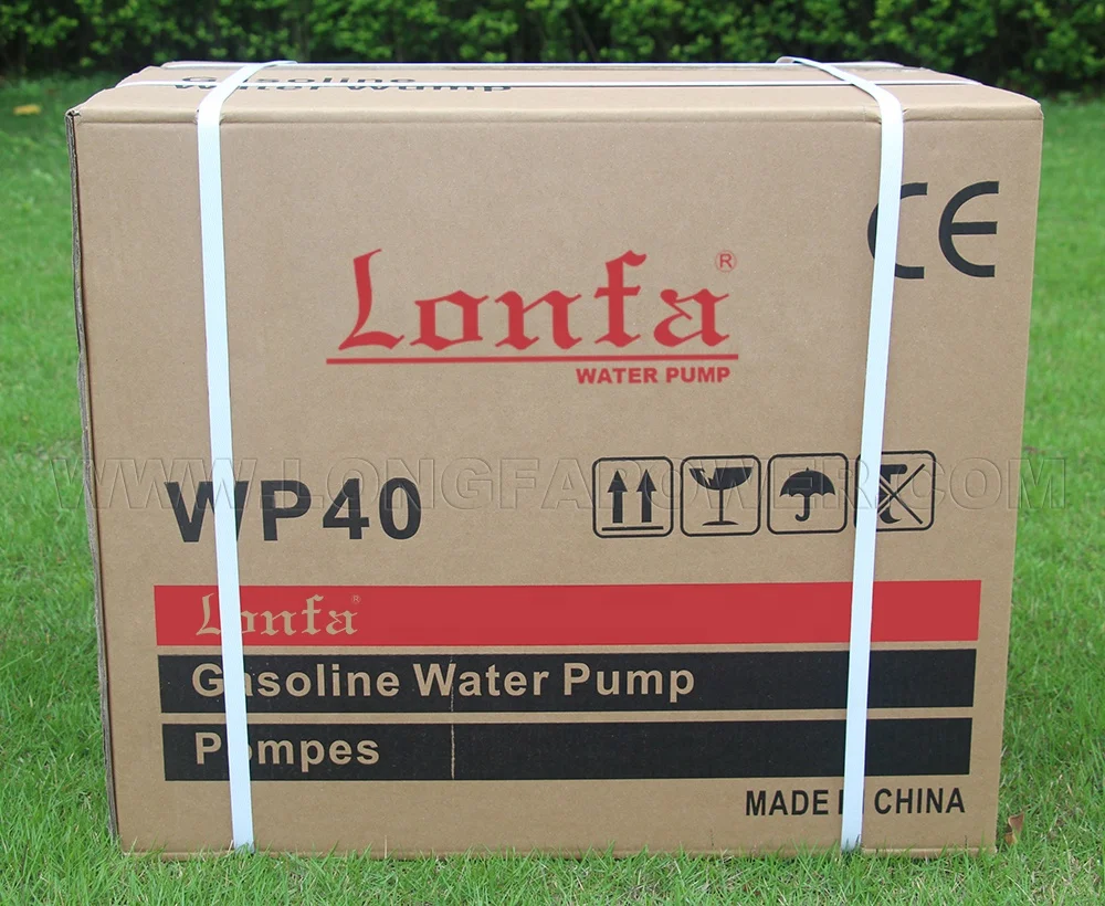 WP40 100 mm High Pressure 9HP 13Hp Gx270 Gx390 4 Inch Big Flow Gasoline Petrol Fuel Engine Water Pumps Water Pumping Machine