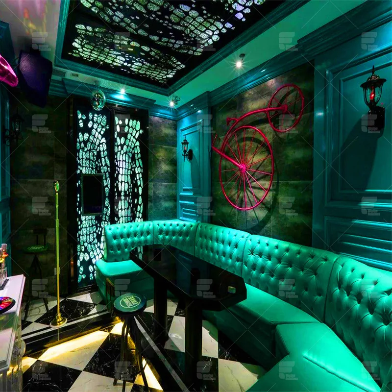 Fancy nightclub counter bar furniture sets lounge furniture for bar night club 3D interior design