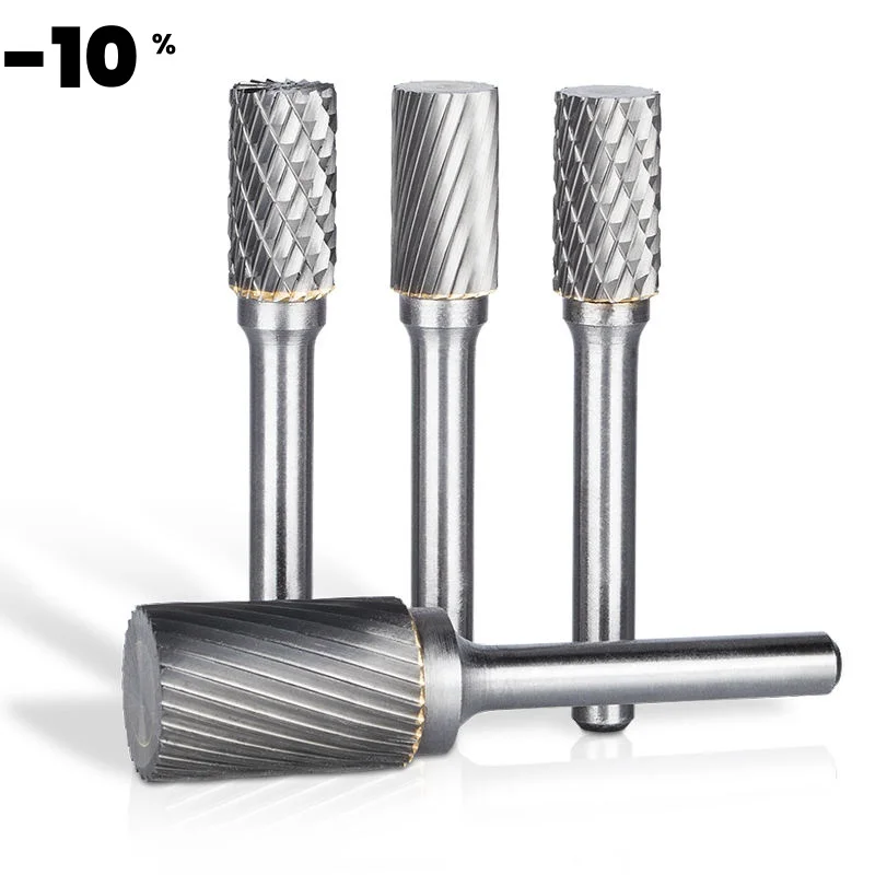 HUHAO 6mm Shank Drawing Tungsten Carbide Milling Cutter Rotary Tool Burr Rotary Dremel Metal Wood 4210