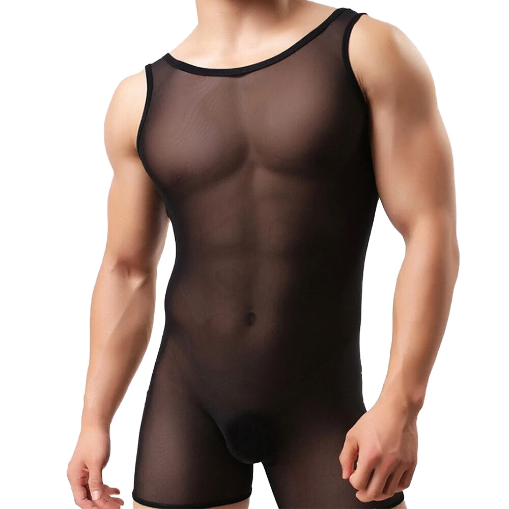 Wholesale Breathable Soft Men Bodysuit Hgh Quality Cotton Bamboo Fabric Men Underwear Sexy Bodysuit For Men