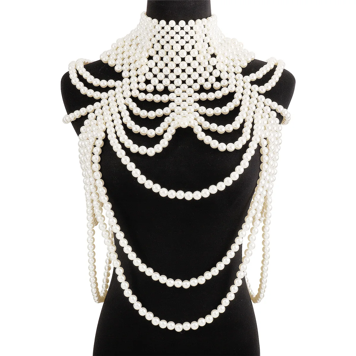 2024 Fashion Fine Jewelry Body Chain Women Elegant Pearl Body Jewelry For Party Club