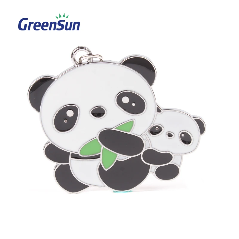Manufacturer maker custom made brass usa souvenir 3d animal shaped cartoon metal panda keychain