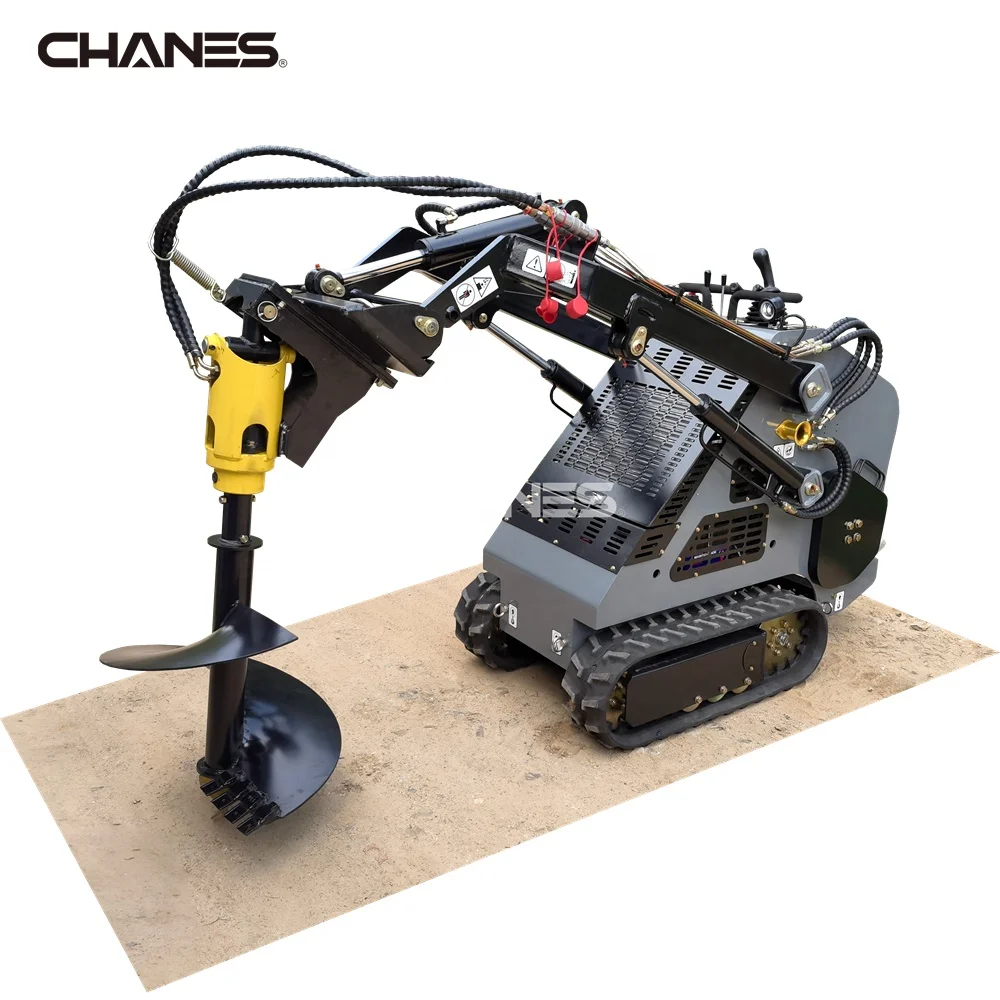 China real hydraulic joysticks control gas power mini skid steer loader EPA gasoline engine petrol engine 33 inch wide weights