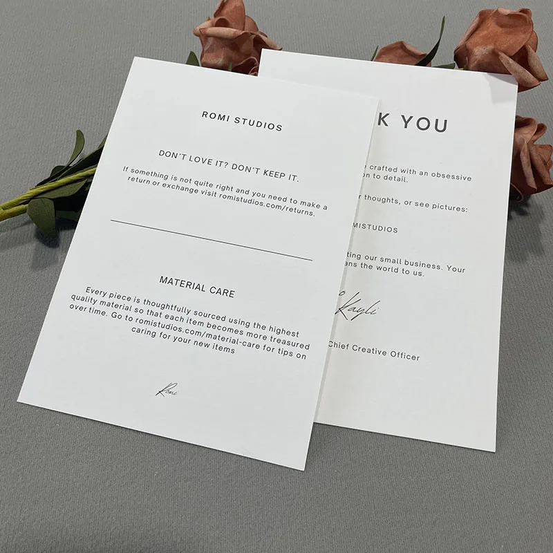 Wholesale Envelopes And Thank You Card Set For Small Business With Customized Printing Your Logo Paper Business Greeting Cards
