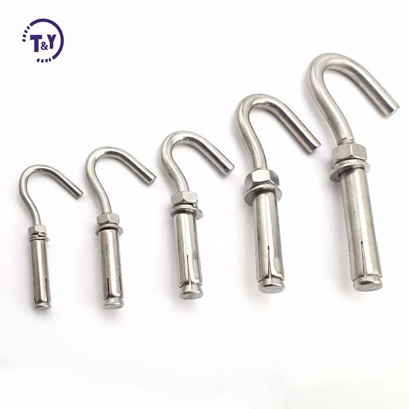 Zinc Plated J Type Sleeve Anchor Hook Expansion Bolts for Solar Water Heater