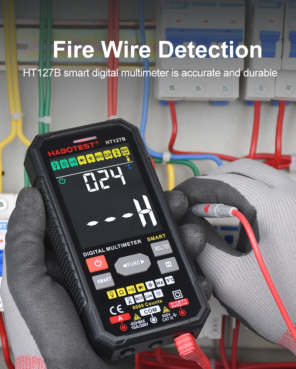 Dropshipping Professional Multimeter HABOTEST HT127B 6000 Counts Digital Multimetro CE & RoHS