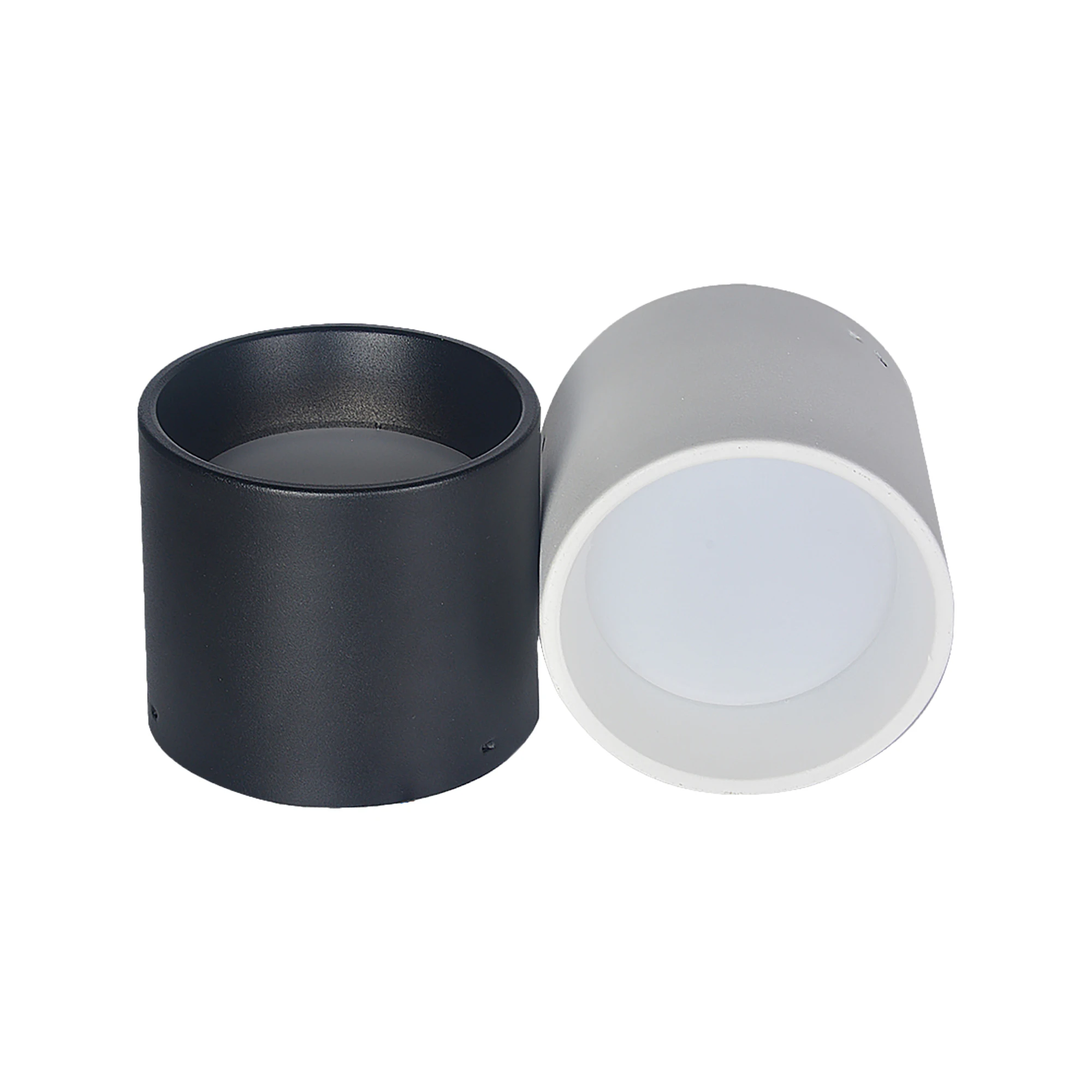 
JHOW M2418 Indoor Cylinder Black and White Aluminium housing 18W Ceiling Surface Mounted LED Downlight Surface LED ceiling light 