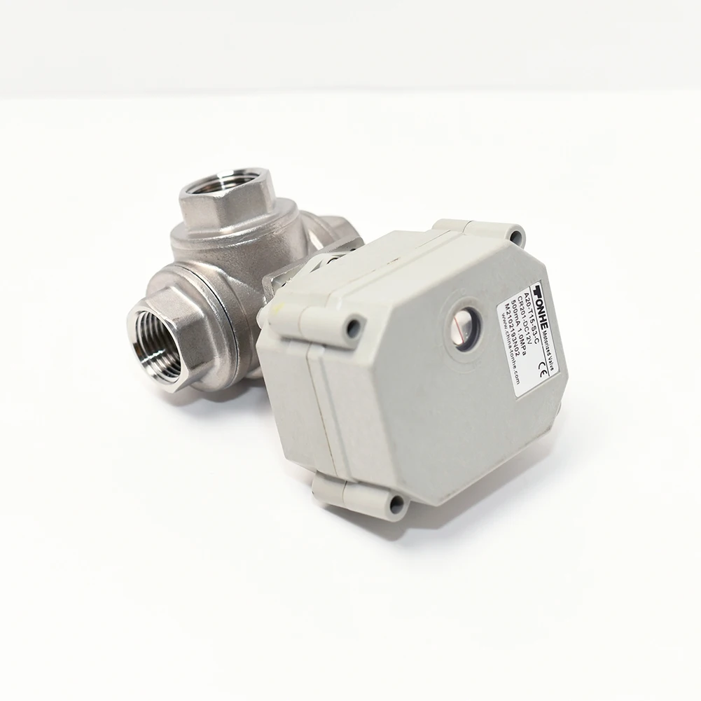 3 way 3 position horizontal 3/4' brass electric control ball valve