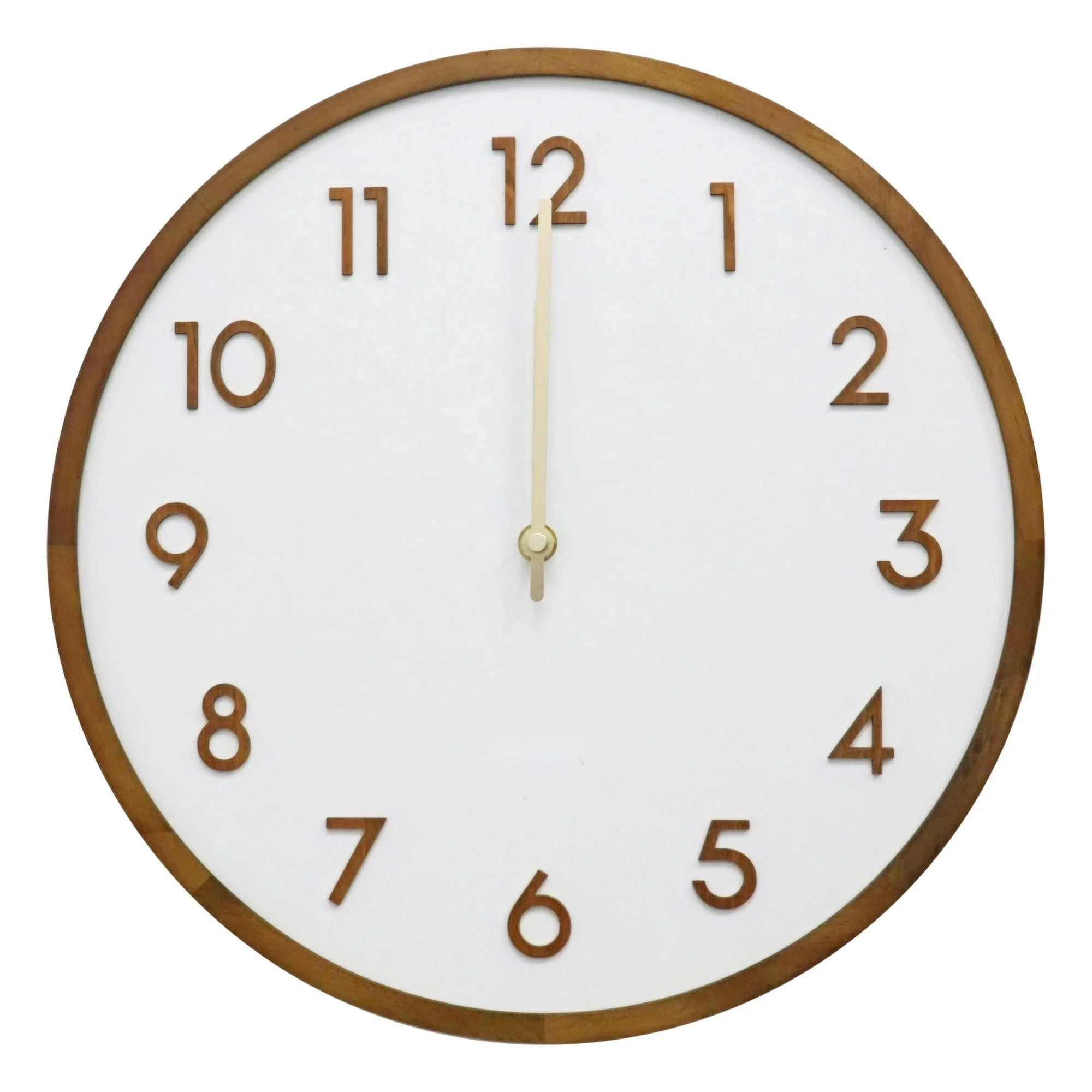 12inch 30cm home decoration natural wooden wall clock