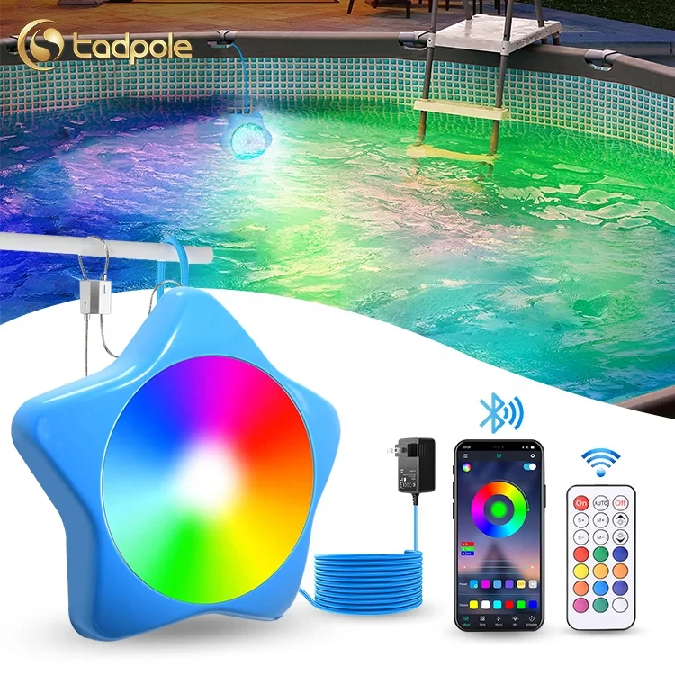 20 Вт подводный Rgb затемняемый музыкальный синхронизирующий свет погружной светодиодный бассейн для наземного бассейна