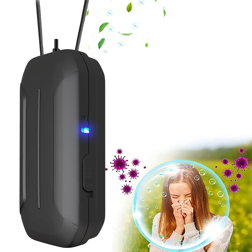 Customized Neck Usb Portable Wearable Personal Ionic Mini Air Purifier Ionizer