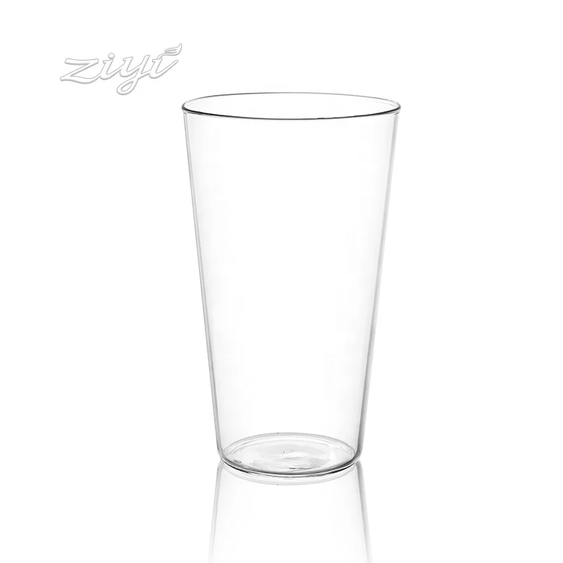 530ml Simple style single wall glass water mug High borosilicate glass milk cup custom glass cup with logo & design